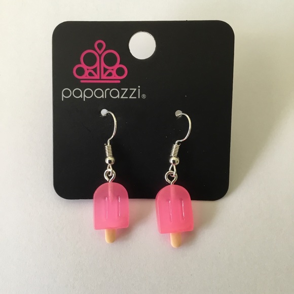 New Pink Ice Cream Bar Earrings - Picture 1 of 2